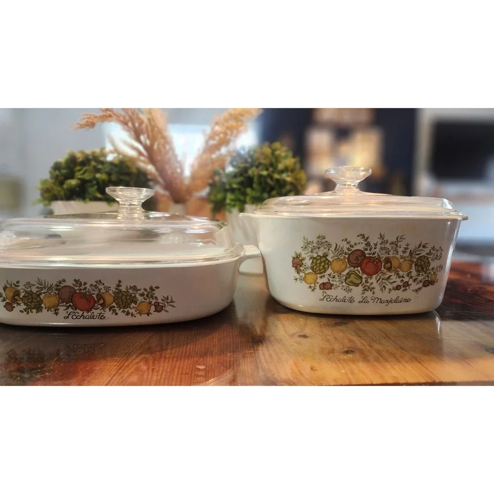 CorningWare L'Echalote La Marjolaine Casserole Set Cottagecore Grandmacore‎
